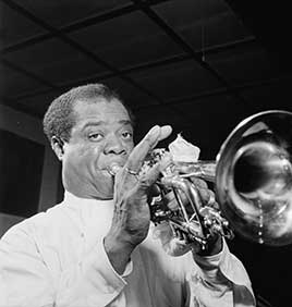 Louis Armstrong photograph by William Gottlieb
